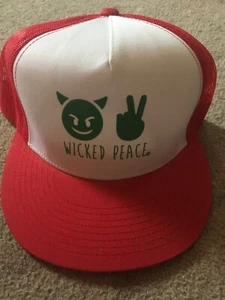 WICKED PEACE- TRUCKER HAT- THE CLASSICS- YUPOONG- ADJUSTABLE - Picture 1 of 4