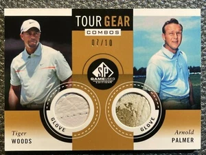 2013 Upper Deck SP Game Used Dual Relic #TG2TA Tiger Woods ~ Arnold Palmer 7/10 - Picture 1 of 2