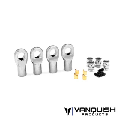 NEW Vanquish VPS08501 Machined Rod Ends Clear Straight M4 TRX-4 FREE US SHIP - Image 1 of 3