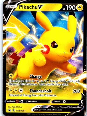 Pikachu V SWSH061 Promo SWSH: Sword & Shield Promo Cards NM - Image 1 of 2