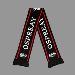 Blcksmth Apparel Will Ospreay Black and Red Scarf - Picture 1 of 1