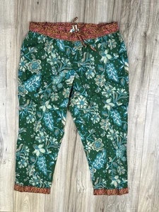 Sundance Leia Hose Petite Blumenmuster Grün Jade Damen Medium Petite NEU - Bild 1 von 10