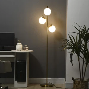 Modern Floor Lamp for Living Room Bedroom, 3 Light Tree Standing Lamp, Gold - Picture 1 of 11