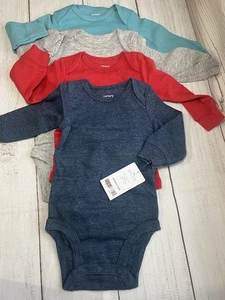 Carter's  4Pack Long-Sleeve Multipack Bodysuits Size 3 Months NWT - Picture 1 of 7