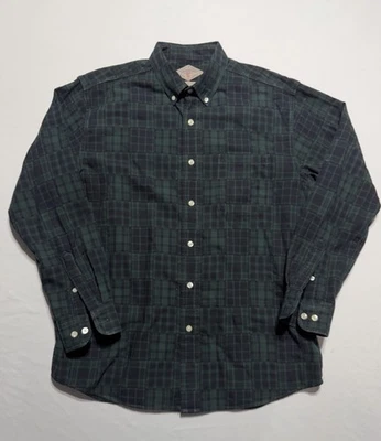 Camisa Bills Khakis Calce Clásico A Cuadros Con Botones Manga Larga Verde Negra L Foto 1 de 4