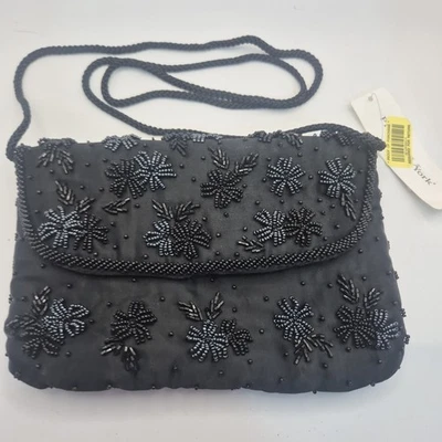 Bolso sin asas de noche Preston & York vintage con cuentas bolso de mano formal cóctel  Foto 1 de 4