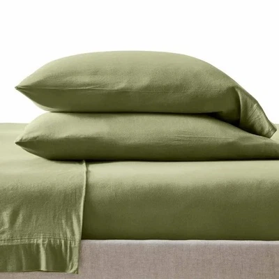 Juego de sábanas de jersey Better Homes & Gardens Twin de 3 piezas ropa de cama de cilantro verde oscuro Foto 1 de 4