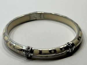 Angelique De Paris Veranda Cream Resin Sterling Silver Bracelet With CZ - Picture 1 of 13