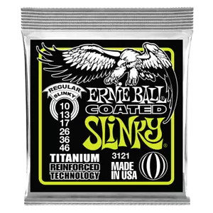 Ernie Ball RPS beschichtet 3121 Regular Slinky 10-46 Saiten für E-Gitarre 1-6er-Pack - Bild 1 von 1