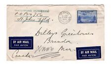 Newfoundland 1943 St Johns - Waterford Nurseries - Airmail Rate Cover Manitoba
