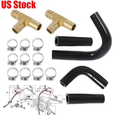 Upgrade Turbo Coolant Line Repair Hose Set For BMW S63 X5 X6 X5M X6M E70 E71 US Foto 1 de 4