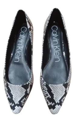 Calvin Klain Women Snake Print Flat Shoes size 9.5  - image 1 of 4