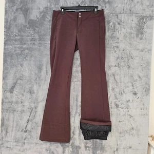 North Face Ski Pants Womens M Long Brown Flare Leg Snowboard T150+T155 Apex - Picture 1 of 16