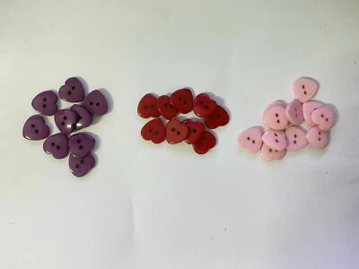 14.5mm 100pcs 2-holes Heart-Shaped Resin Sewing Clothes Buttons Diy Craft  - Image 1 of 3