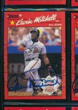 1990 Donruss #715 Kevin Mitchell Giants All Star Signed Autograph (CK39) swsw6