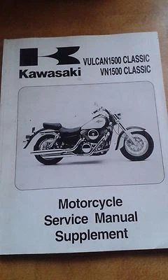 KAWASAKI VULCAN VN1500 E1 F1 SUPPLEMENT SERVICE MANUAL 99924-1229-51 1998 - Image 1 of 4