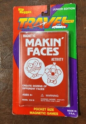 Vintage 1984 Hip Hugger Jr Take Along Magnetic Makin Faces Activity Game Sealed - Image 1 of 2