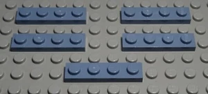 Lego Placa 1x4 Azul Arena 5 Piezas - Picture 1 of 1