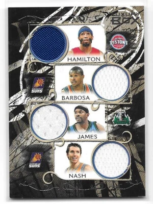 2006-07 Luxury Box Relics Seven #9 Steve Nash Billups Barbosa Gordon James /99 - Image 1 of 2