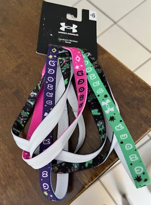 Paquete de 6 diademas gráficas Under Armour para niñas (181) talla única Foto 1 de 4