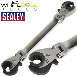 Tensor de tubo de trinquete Sealey Premier 10 mm y 11 mm cabeza flexible - Imagen 1 de 9