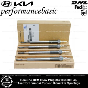 Genuine OEM Glow Plug 367102U000 4p 1set for Hyundai Tucson Kona Kia Sportage - Picture 1 of 2