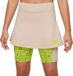 NWT Nike Girls' Dri-FIT Icon Clash 2-in-1 Training Skirt Beige Size M - Picture 1 of 2
