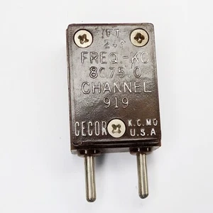 Radioaficionado Cecor 8075 KC KHz FT-243 Cristal Militar Amateur Ch. 919 6Q - Imagen 1 de 3