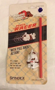 Pound Puppies Pencil Racer with Pull Back Action Vintage Spindex Pencil Topper - Picture 1 of 5