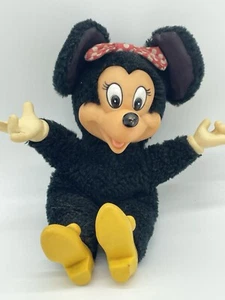 Minnie Mouse with Rubber Face, Hands & Feet - 1980’s Minnie Mouse Plush READ - Picture 1 of 9