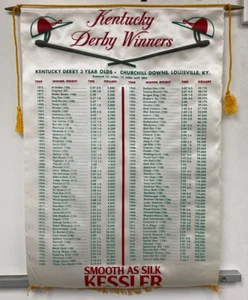 1984 Kentucky Derby Winners Smooth As Silk Kessler Blended Whiskey BANNER (NH) - Bild 1 von 7