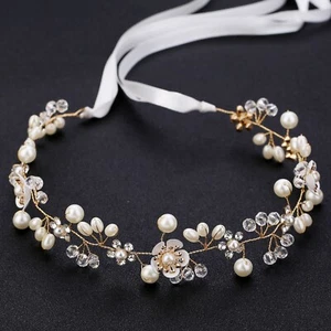 KAYZON Hair Accessories: Bridal Pearl Flower Headpiece Headband for Girls, Fl... - Picture 1 of 6