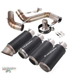 Tubo de eslabón medio de escape 51 mm silenciador de carbono modificado para Duke 390 200 2012-2016 - Imagen 1 de 12