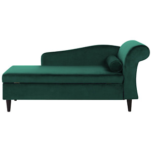chaise Longue Méridienne - velours vert