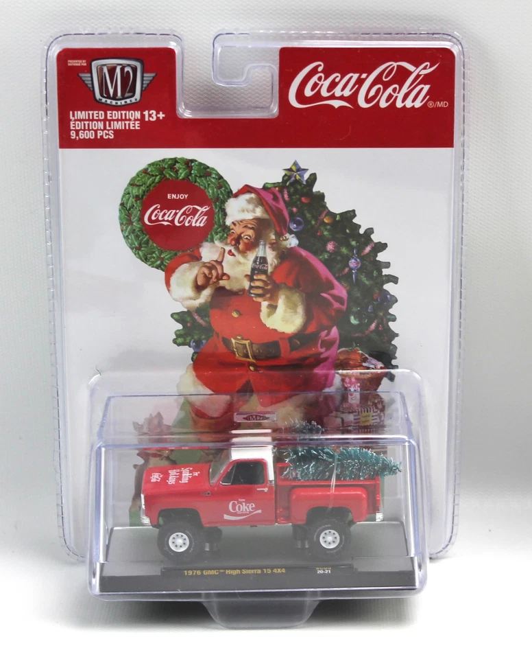 2020 M2 MACHINES CHRISTMAS COCA COLA 1978 GMC HIGH SIERRA 15 4x4 1:64 Scale - Image 1 of 1
