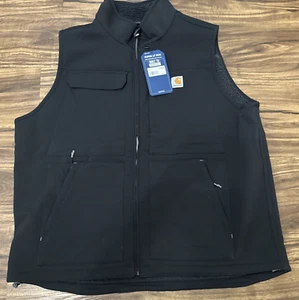 Carhartt Mens Rain Defender Super Dux Vest Size XL Jet Black Sherpa Lined NWT - Picture 1 of 15