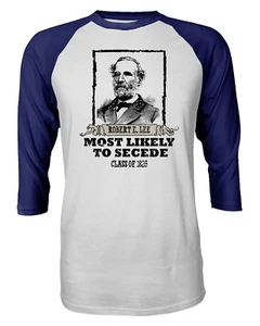 Robert Confederate Shirt Civil War Secede Joke Quarter Sleeve Men's T-Shirt - Picture 1 of 5