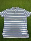 Ralph Lauren Polo Shirt Men Large Blue White  Pony Short Sleeve Rugby Casual