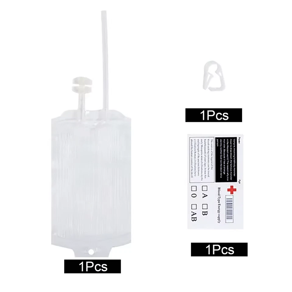 350Ml Halloween Blood Bags for Drinks,Blood Bags of Vampire,Energy Drink Bags,Dr - Image 1 of 4