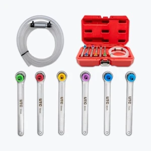 6pc Brake Bleeder 12 Point Wrench Set Clutch Tool Kit Hose Valve Garage UK NEW! - Picture 1 of 12