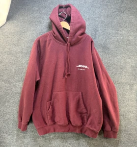 DHL Supply Company Hooded Pullover Sweater Maroon Mens Size 2XL - Picture 1 of 10