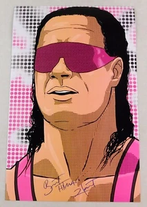 Bret Hitman Hart Signed WWE 11x17 Wrestling Photo WWF HOF Autograph HOF Wrestler - Picture 1 of 8