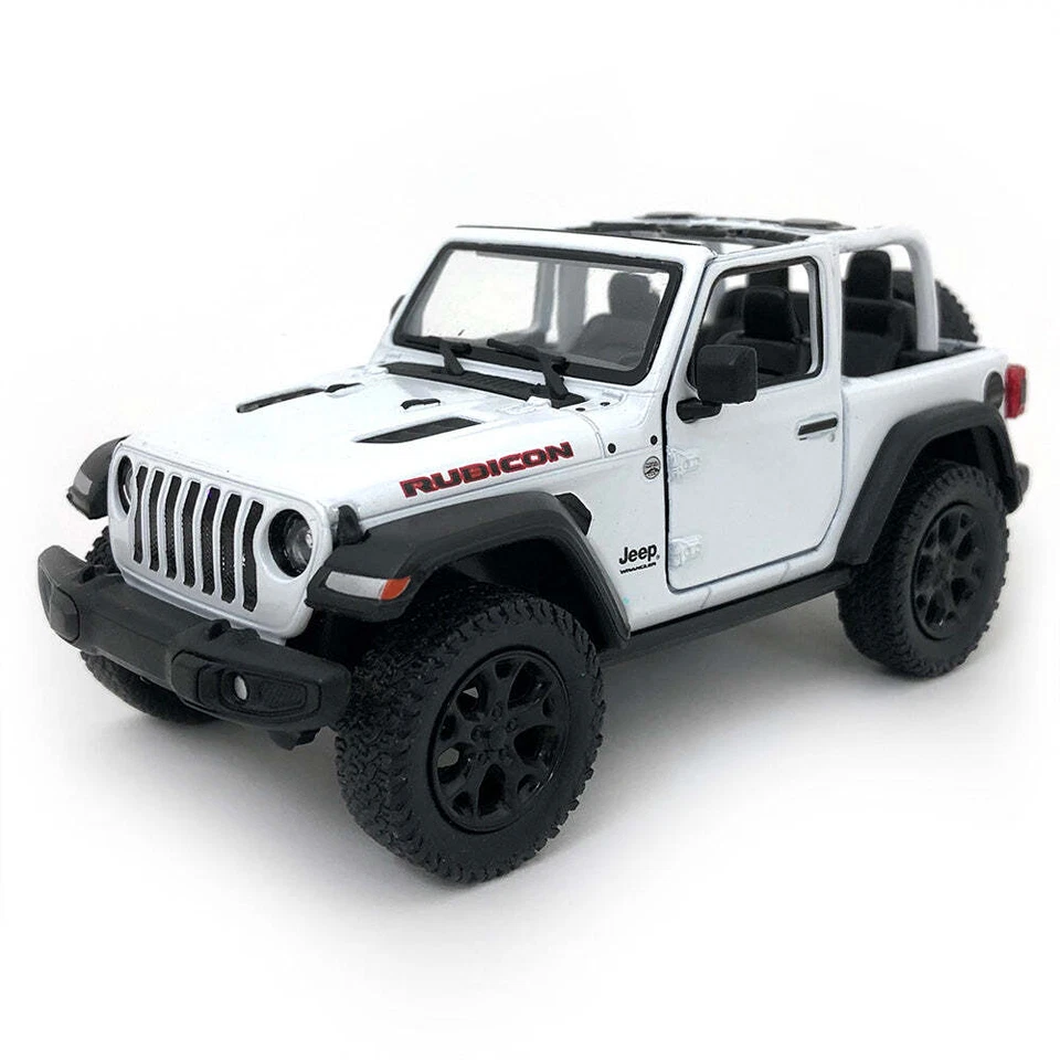 2018 Jeep Wrangler Rubicon 4x4 1:34 Scale Diecast Model Convertible Top White by - Image 1 of 1