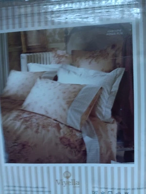 100% COTTON VIYELLA SINGLE SHEET 180 x 260 BNWT Ashbourne antique rose - Image 1 of 2