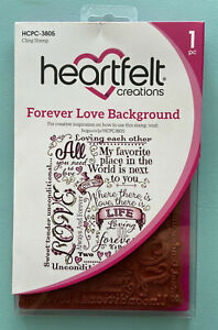 Heartfelt Creations Forever Love Background Pre-Cut Rubber Cling Stamp HCPC-3805
