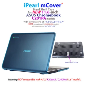 "NUEVA funda rígida iPearl mCover® para 11,6" ASUS Chromebook C201PA modelo - Imagen 1 de 12