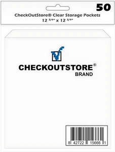 CheckOutStore Karton durchsichtige Aufbewahrungstaschen (12 3/4 x 12 3/4) - Bild 1 von 1