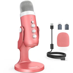 USB Condenser Microphone Studio Recording Mic for Computer Phone GamingStreaming - Picture 1 of 14