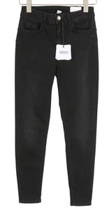 LIU JO Jeans Donna W28/L30 Bottom Up Skinny Alta Vita Nera Lavata - Foto 1 di 8