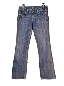 Miss Me Easy Boot Jeans Gr. 30 Distressed Pattentasche Glitzerverzierung - Bild 1 von 12